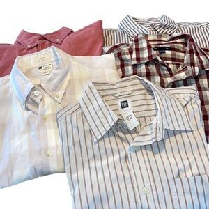 GAP J. Crew Merona Men’s‎ Bundle Long Sleeve Button Down Shirts Size Medium